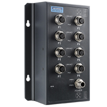 EN50155 M12 8FE PoE Unmanaged Switch, 24~48VDC